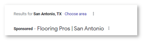 image of paid ad section flooring contractor search in san antonio tx