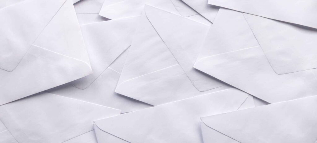 white envelope mass mailing image
